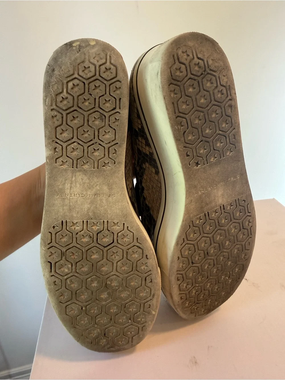 Stella McCartney Faux Python Slip On Platform Sneaker Size 37 #Lux-SH-2